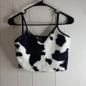 286 - SHEIN Cow Print Crop Top